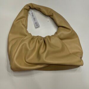 Malibu Skye Gathered Hobo Bag - Beige